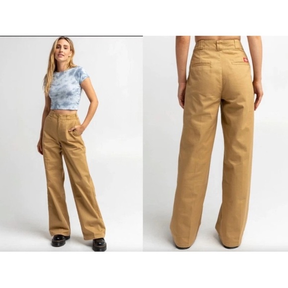 Dickies Nordstrom Camel Wide-Leg Pants - Picture 2 of 6